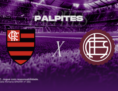 Palpites Flamengo x Ferroviária. Banner de apostas esportivas da H2bet exibindo os escudos das equipes em confronto direto, com destaque para previsões e odds do jogo.