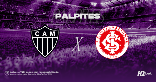 banner com brasão do atlético e internacional com identidade visual h2bet