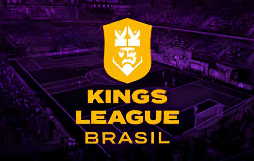 imagem de um estádio com o escudo da kings league brasil