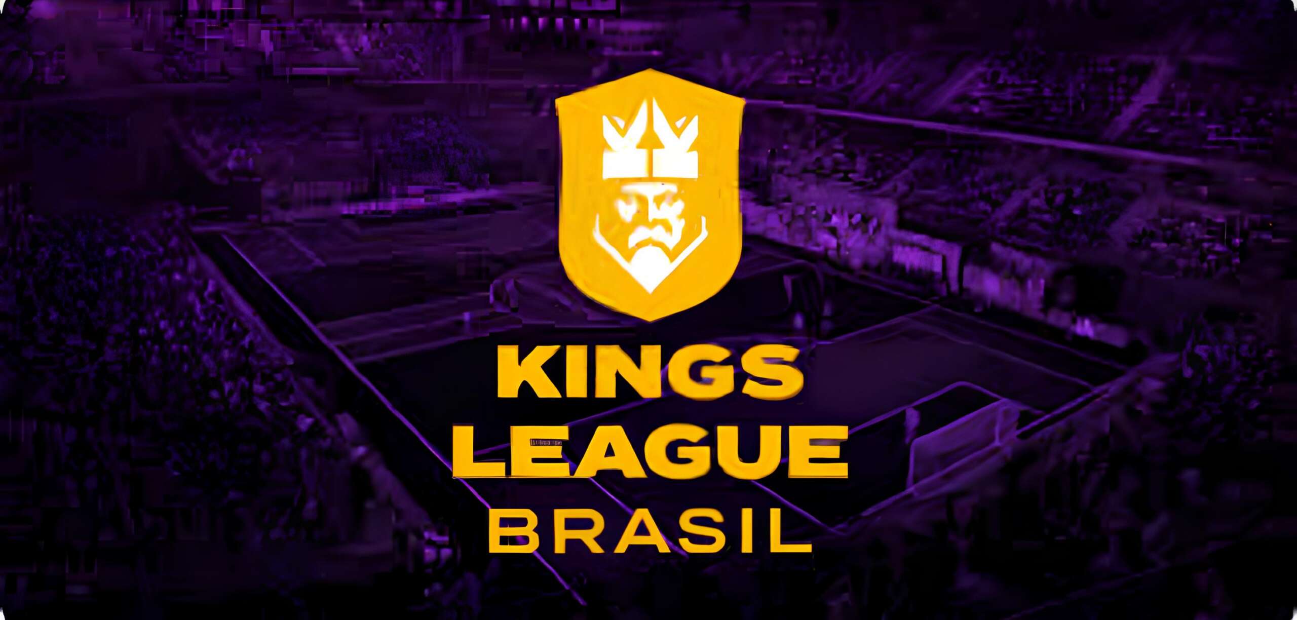 imagem de um estádio com o escudo da kings league brasil