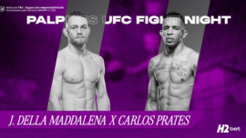 banner com o texto "Palpites UFC Fight Night J. Della Maddalena x Carlos Prates"