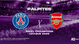 banner matéria final champions league psg e arsenal