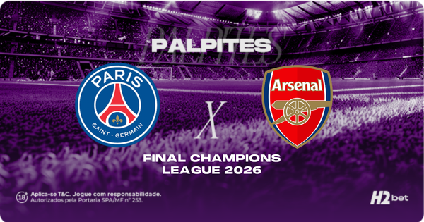 banner matéria final champions league psg e arsenal