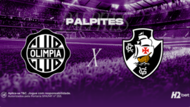 escudo dos times vasco da gama e olimpia com 'palpites'