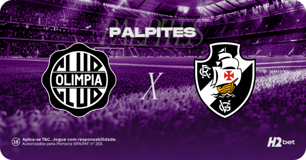 escudo dos times vasco da gama e olimpia com 'palpites'