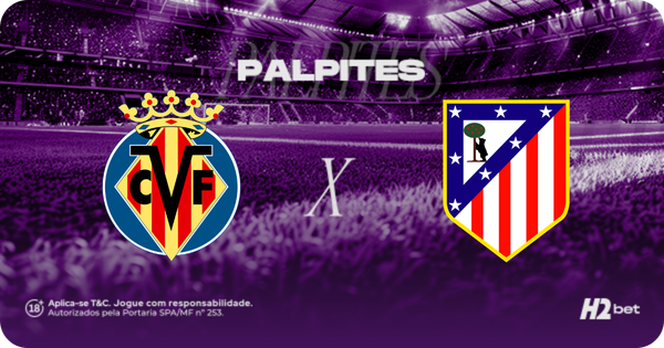 escudo dos times villarreal e atletico de madrid com palpites acima