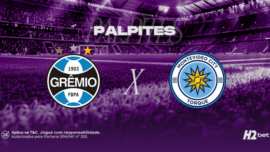 banner de palpites com escudo do time gremio e torque