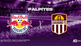 banner palpites com escudo rb bragantino e carabobo