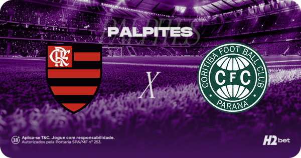 banner de palpites flamengo e coritiba